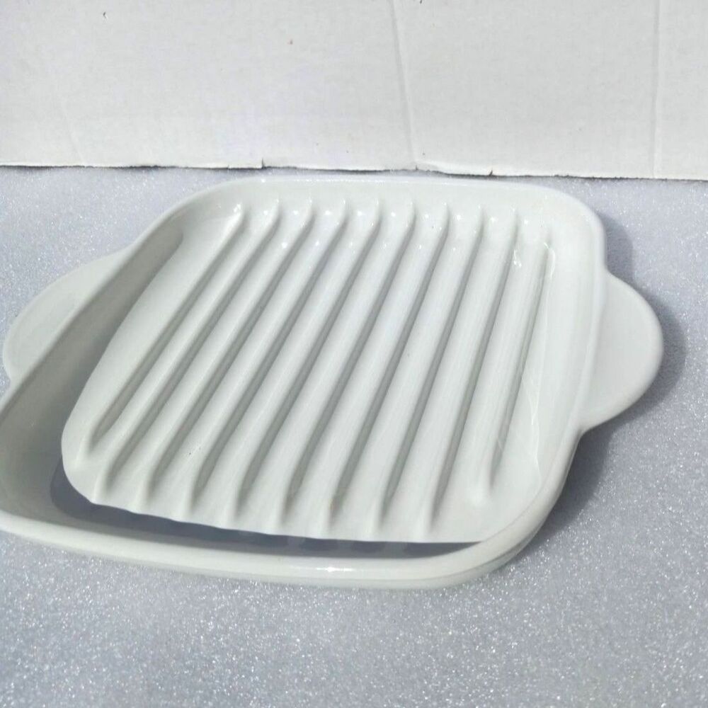 Vintage Corningware French White MR-3 Pyroceramic Oven Grill Rack Bacon Rack